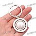 Creative Rotation Golf Ball Zinc Alloy Keychain - Silver + White