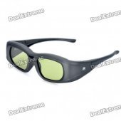 Universal USB Rechargeable IR/Bluetooth V3.0 3D Active Shutter Glasses for General 3D TVs - Black