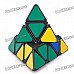 Triangular 4-Color Pyraminx Pyramid IQ Magic Cube - Black Base (9.8cm)