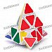 Triangular 4-Color Pyraminx Pyramid IQ Magic Cube - White Base