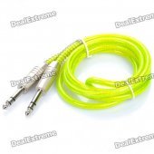 6.35mm Male to 6.35mm Male Audio Cable - Fluorescent Green (150CM-Length)