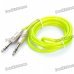 6.35mm Male to 6.35mm Male Audio Cable - Fluorescent Green (150CM-Length)