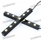 6W 6-LED 420LM 8000-10000K White Light Daytime Running Lamps for Car (Pair/DC 12V)