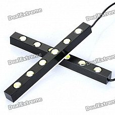 6W 6-LED 420LM 8000-10000K White Light Daytime Running Lamps for Car (Pair/DC 12V)