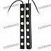 6W 6-LED 420LM 8000-10000K White Light Daytime Running Lamps for Car (Pair/DC 12V)