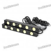 5W 10000K 350-Lumen 5-LED Bluish White Light Car Daytime Running Lamps (Pair / DC 12V)