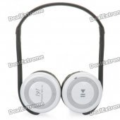 i91 Rechargeable Bluetooth V2.1=EDR MP3 Player Stereo Headset w/ FM / Microphone / TF - White