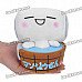 Cute Manjukun Cartoon Doll Toy with Suction Cup - White + Brown