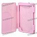 Stylish PU Leather Protective Carrying Case for Kindle 4 - Pink