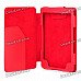 Stylish PU Leather Protective Carrying Case for Kindle 4 - Red