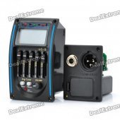 1.5" LCD 5-Band EQ Piezzo Guitar Pickup - Black