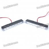 0.5W 6-LED White Light Car Daytime Running Lamps (Pair / DC 12V)
