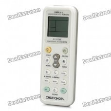Universal 1.5" LCD IR Air Conditioner Remote Controller - White (2 x AAA) Universal 1.5" LCD IR Air Conditioner Remote Controller - White (2 x AAA)