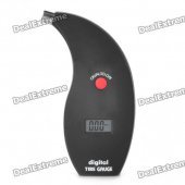 1" LCD Digital Tire Pressure Gauge - Black (1 x CR2032)