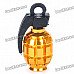Cool Grenade Shaped Motorcycle/Car Tire Valve Dust Cap Cover - Gold (4-Piece Pack)