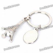 Alloy Eiffel Tower Pendant Keychain - Silver