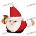 Cartoon Plush Santa Claus Toy Doll w/ Suction Cup - White + Red + Gold + Black