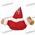 Cartoon Plush Santa Claus Toy Doll w/ Suction Cup - White + Red + Gold + Black