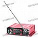1.8" LED 80W Hi-Fi Stereo Amplifier MP3 Player w/ FM / SD/ USB for Car / Motorcycle - Red + Silver 1.8" LED 80W Hi-Fi Stereo Amplifier MP3 Player w/ FM / SD/ USB for Car / Motorcycle - Red + Silver