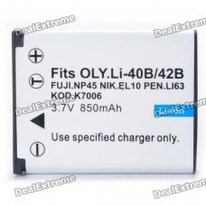 Replacement LI-40B/42B "1200mAh" Battery for Li-42B/Pentax D-Li63/Fuji NP-45/EN-EL10 + More