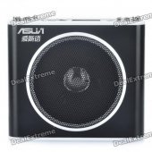 ASUA 1.0" LCD Multi-Function MP3 Player Megaphone Voice Amplifier with FM / TF / Mic Jack (Black)
