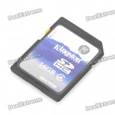 Genuine Kingston SDHC Flash Memory Card - 16GB (Class 4)