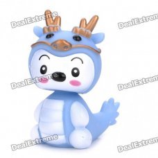 Spring Shaking Head Baby Dragon Feature Display Toy - Light Blue
