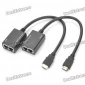 HDMI Extender 1080P HDMI Male to TMDS + DDC Female Network Lan Cable - 30M (2 Piece Pack)