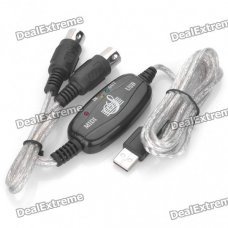USB 2.0 to MIDI Converter Adapter Cable (178.5CM-Length) USB 2.0 to MIDI Converter Adapter Cable (178.5CM-Length)