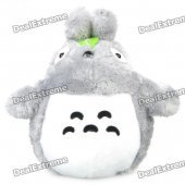 Cute Long Plush Totoro Toy Doll - Grey + White