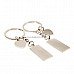 I-LOVE-YOU Smiley Face Stainless Steal Keychain for Couples (2-Piece Set)