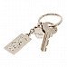 I-LOVE-YOU Smiley Face Stainless Steal Keychain for Couples (2-Piece Set)