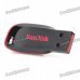 Genuine SanDisk USB 2.0 Flash Drive - Black + Red (8GB)