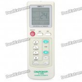 Universal 1.9" LCD Air Conditioner Remote Control - White (2 x AAA)
