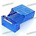 Mesh Aluminum Alloy Cigarette Case - Blue