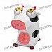 Pop Out Eyes Doll Stress Reliever Relief Squeeze Toy - Cow (White + Black)