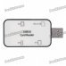 4-in-1 USB 3.0 Card Reader - Black + White