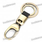 Stylish Zinc Alloy Dual Rings Keychain - Random Color