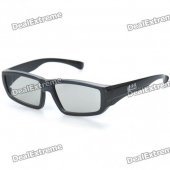 Stylish Non-Flash Circularly Polarized 3D Glasses - Black