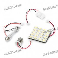 T10 / SV85 / BA9S 10W 12000K 800-Lumen 20-5630 SMD LED White Light Car Indoor Lamp (DC 12V)