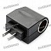 AC to DC 12V Car Cigarette Lighter Power Adapter (110V~240V / 2-Flat-Pin Plug)