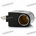 AC to DC 12V Car Cigarette Lighter Power Adapter (110V~240V / 2-Flat-Pin Plug)