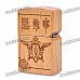 Black Butler Image Double Wooden Carved Anime Oil lighter - Light Brown