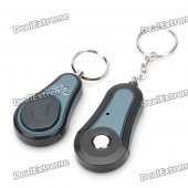 Electronic Key Finder Transmitter Receiver Keychain Set - Black (1 x CR1632 / 1 x CR2032)