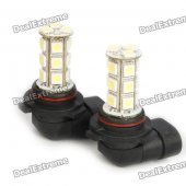 9006 3.5W 18-SMD LED 216LM 6000-6500K White Light Front Fog Lamp (Pair/DC 12V)