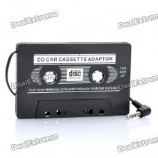 Car Cassette Tape Adapter Transmitters for MP3 / CD / DVD Player - Black