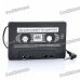 Car Cassette Tape Adapter Transmitters for MP3 / CD / DVD Player - Black