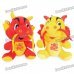 Cute Short Plush Chinese Dragon Doll Toys w/ Suction Cup (Pair)