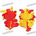 Cute Short Plush Chinese Dragon Doll Toys w/ Suction Cup (Pair)