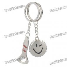 Fashion Couple Keychains - Bottle Opener & Cap (Pair)